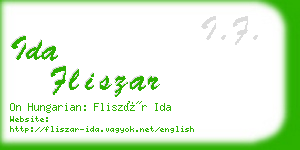 ida fliszar business card